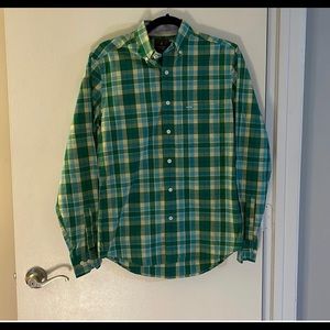 Hawkings McGill Mens Plaid Long Sleeve Cotton Button Down Shirt Size XS